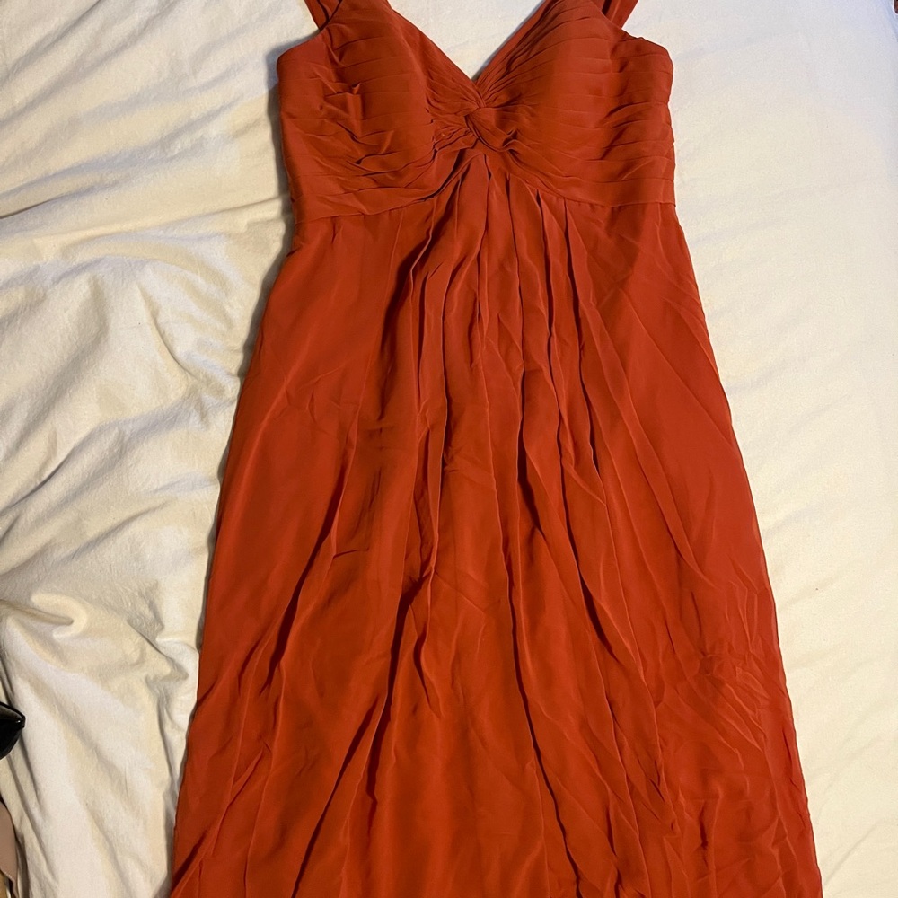 Azazie Maxi Dress in Vibrant Orange